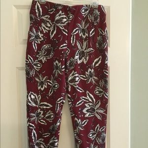 Chico’s ankle length floral pants.